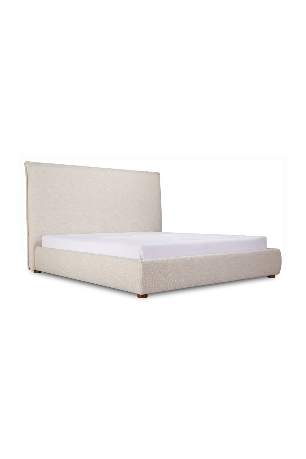 Modern European furniture - Beige Linen Blend Bed - www.oroa.com
