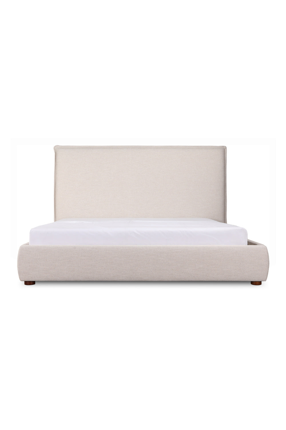 Modern European furniture - Beige Linen Blend Bed - www.oroa.com