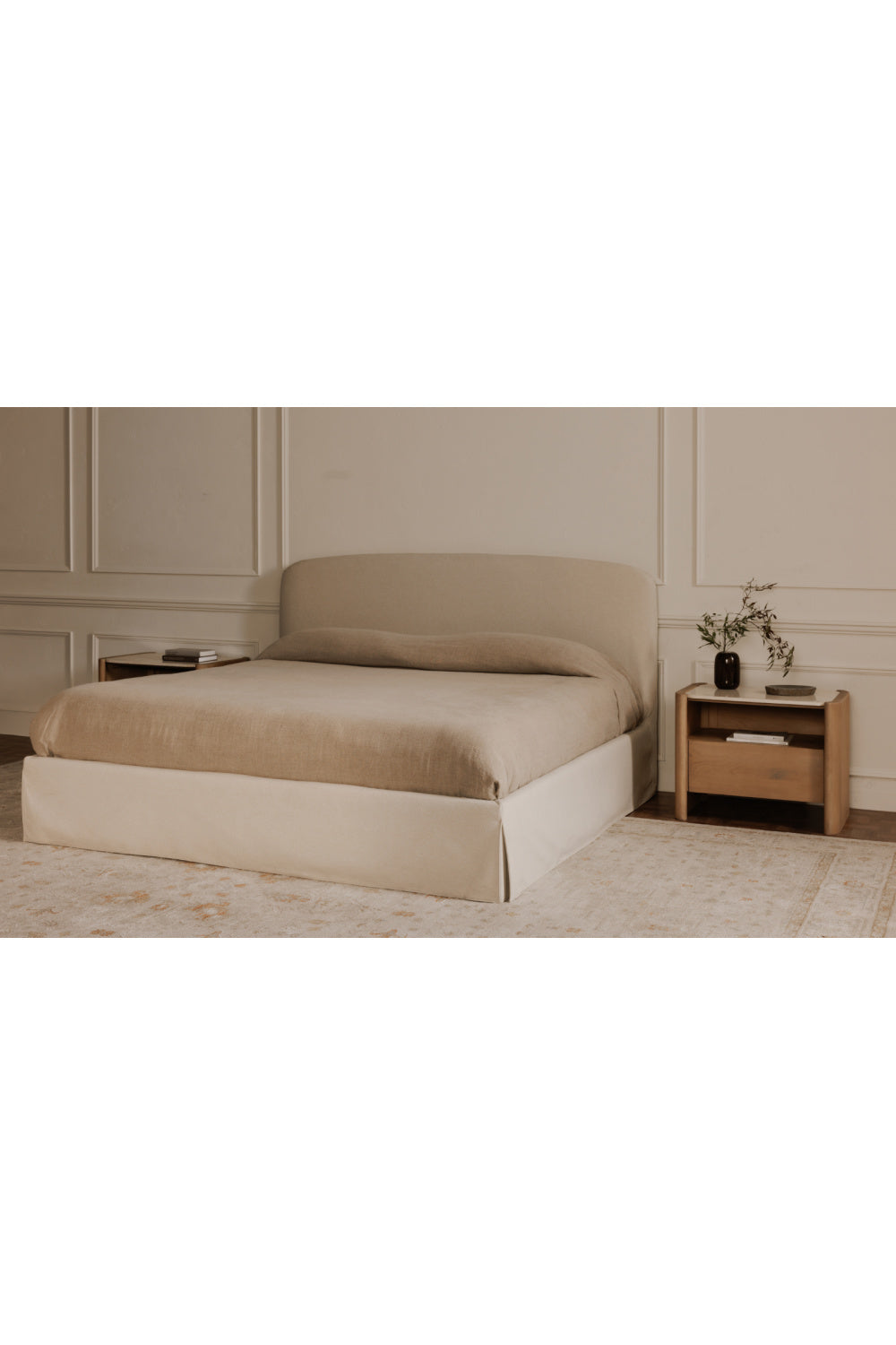 Modern European furniture - Cream Storage Bed - www.oroa.com