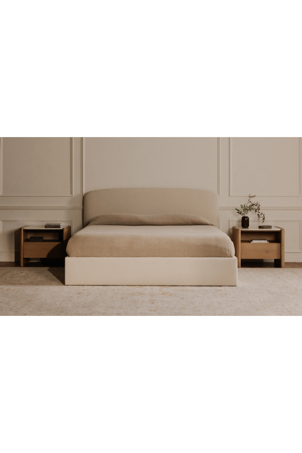 Modern European furniture - Cream Storage Bed - www.oroa.com