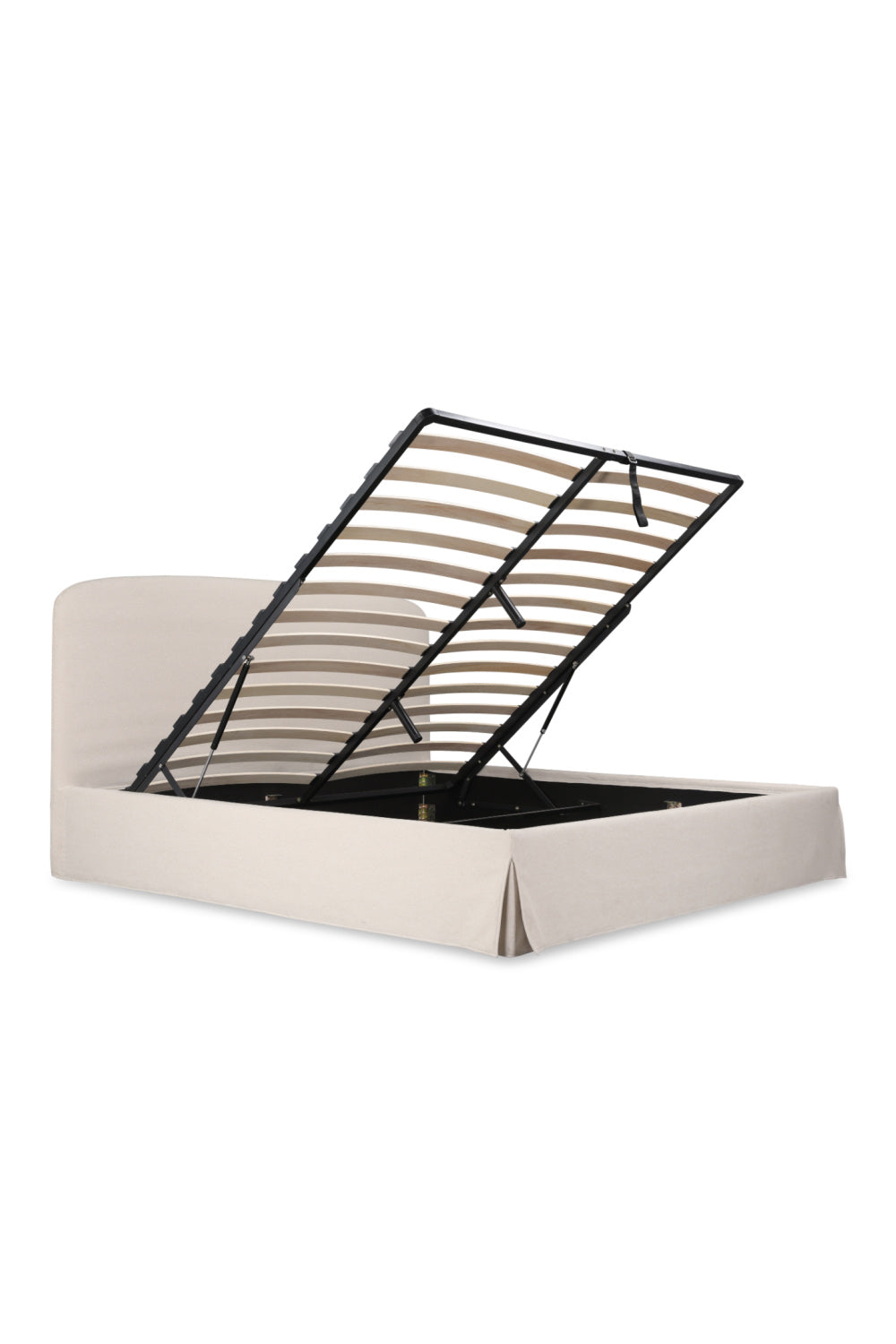 Modern European furniture - Cream Storage Bed - www.oroa.com