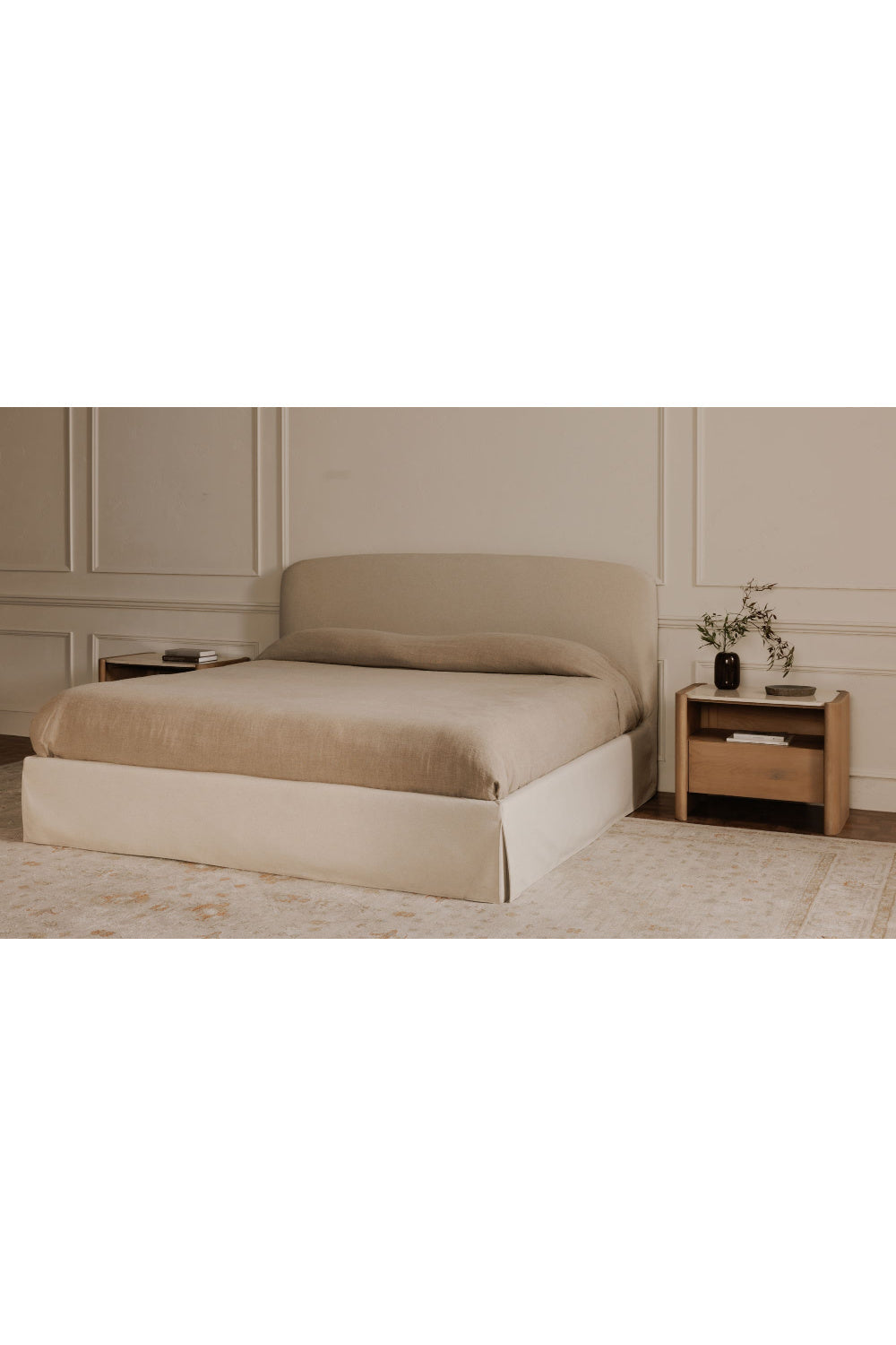 Modern European furniture - Cream Storage Bed - www.oroa.com