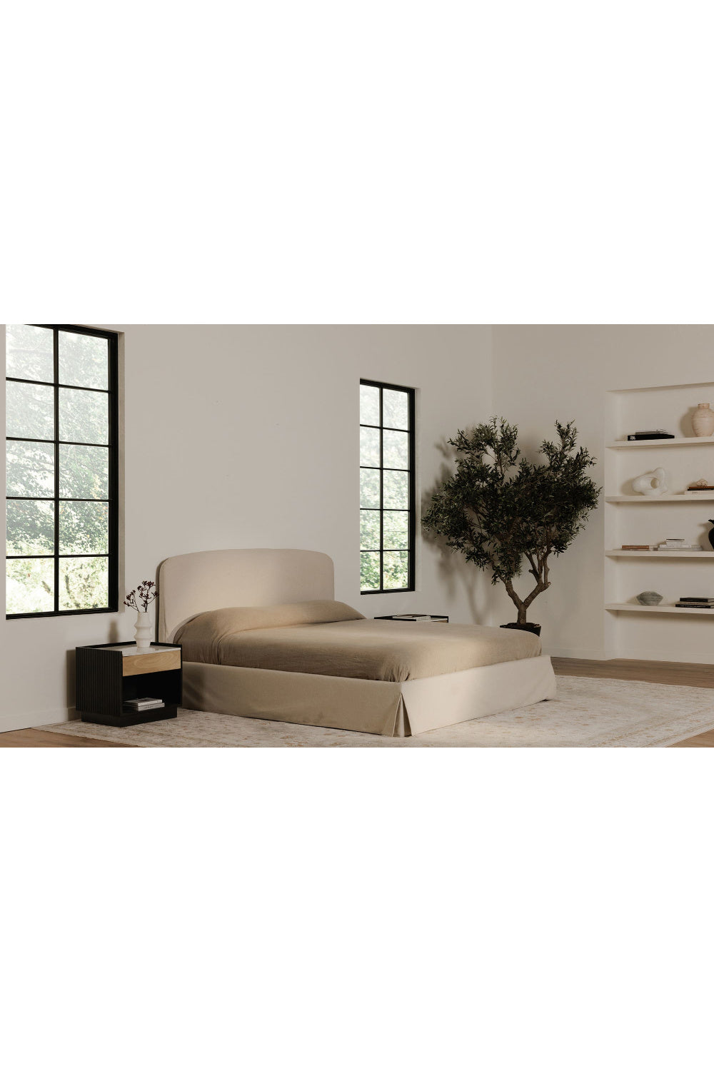 Modern European furniture - Cream Storage Bed - www.oroa.com