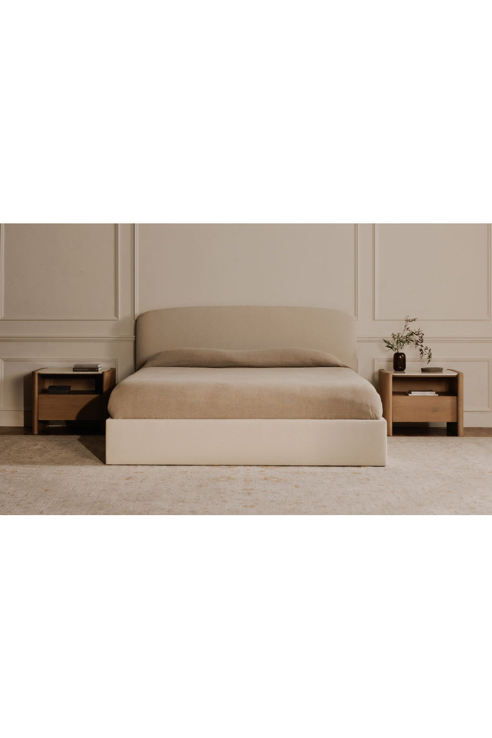 Modern European furniture - Cream Storage Bed - www.oroa.com
