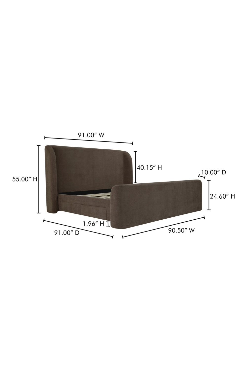 Modern European furniture - Upholstered Storage Bed - www.oroa.com
