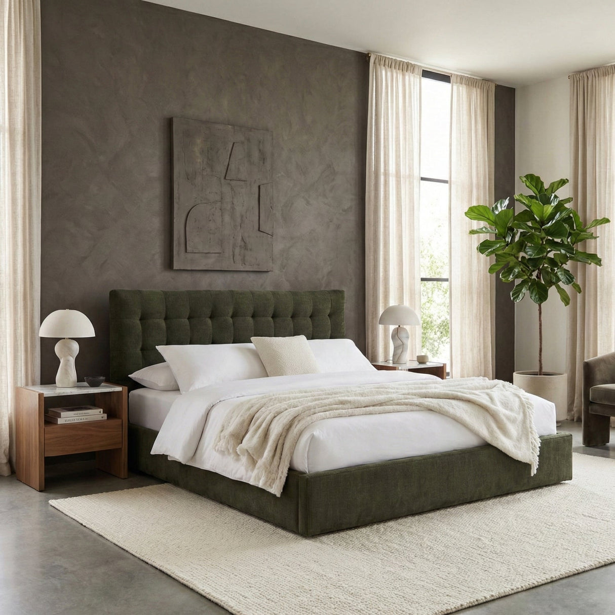 Modern European furniture - Tufted Storage Bed - www.oroa.com