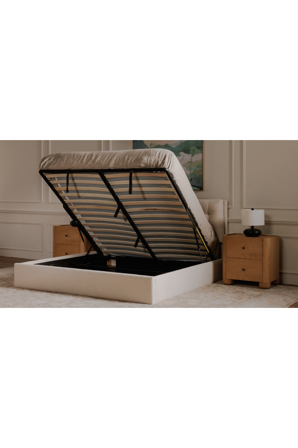 Tufted Storage Bed | Novi Living Sebastion | Oroa.com