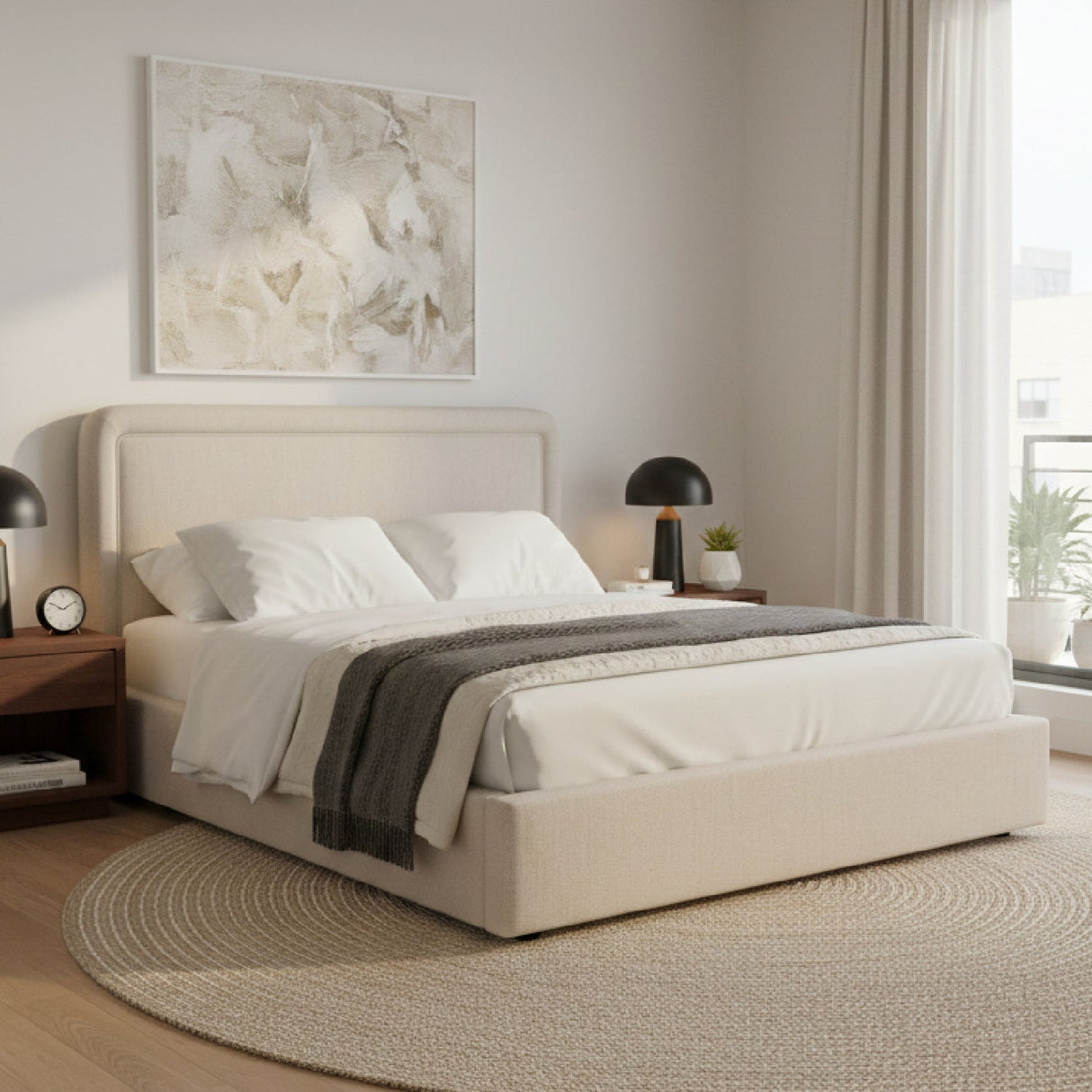 Modern European furniture - Piped Detail Storage Bed - www.oroa.com