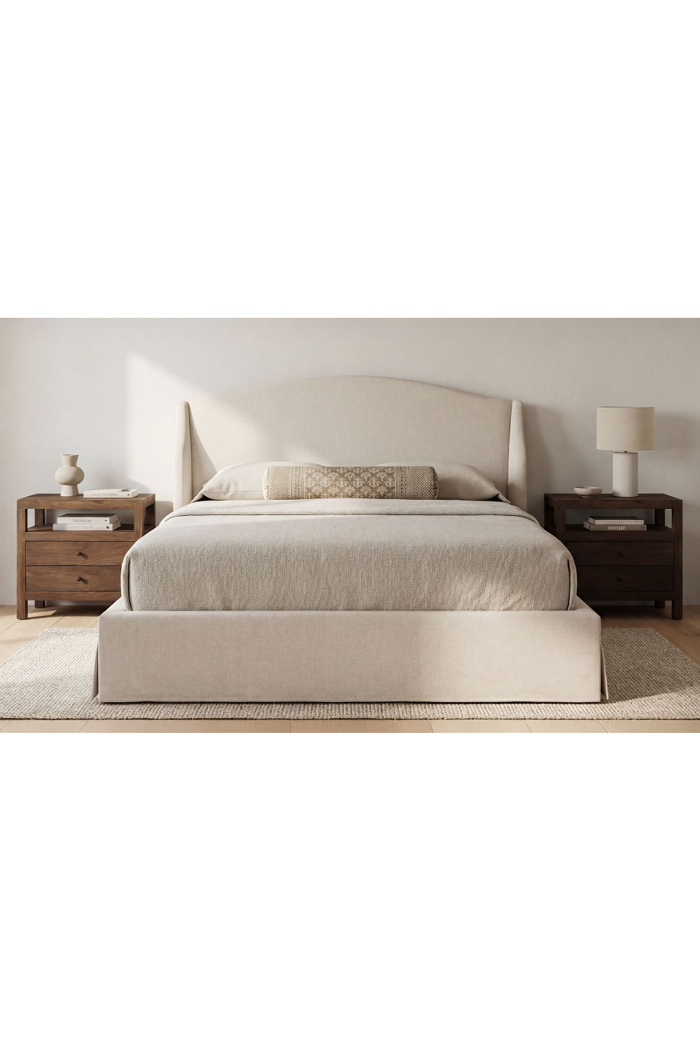 Modern European furniture - Wingback Framed Storage Bed - www.oroa.com