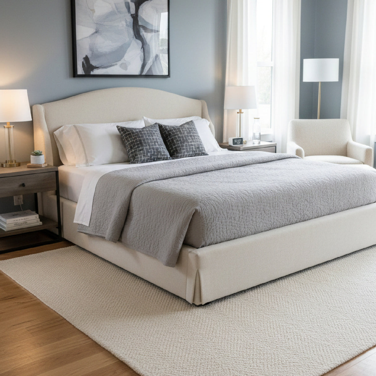 Modern European furniture - Wingback Framed Storage Bed - www.oroa.com