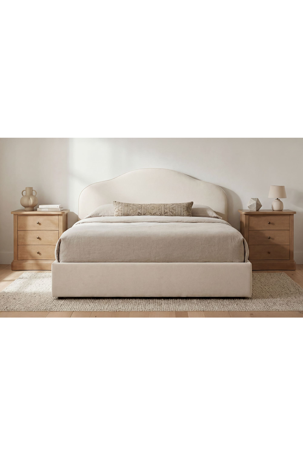 Modern European furniture - Arched Headboard Storage Bed - www.oroa.com