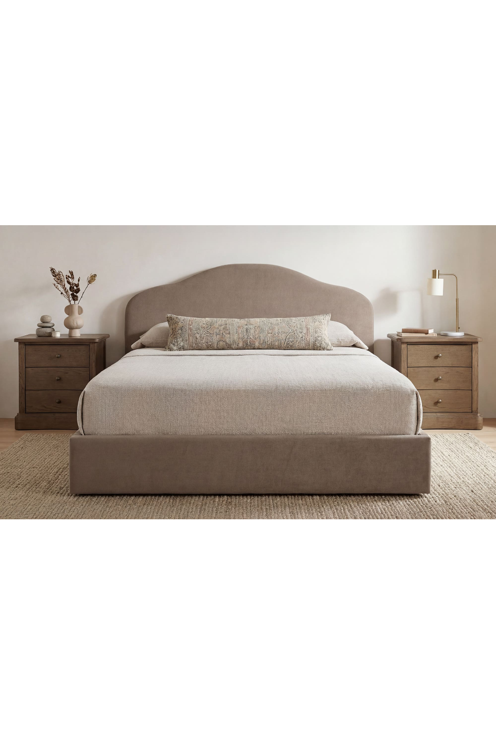 Modern European furniture - Arched Headboard Storage Bed - www.oroa.com