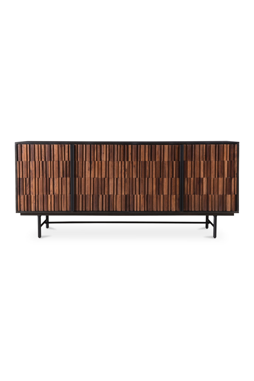 Modern European furniture - Reeded Wood 4-Door Sideboard - www.oroa.com