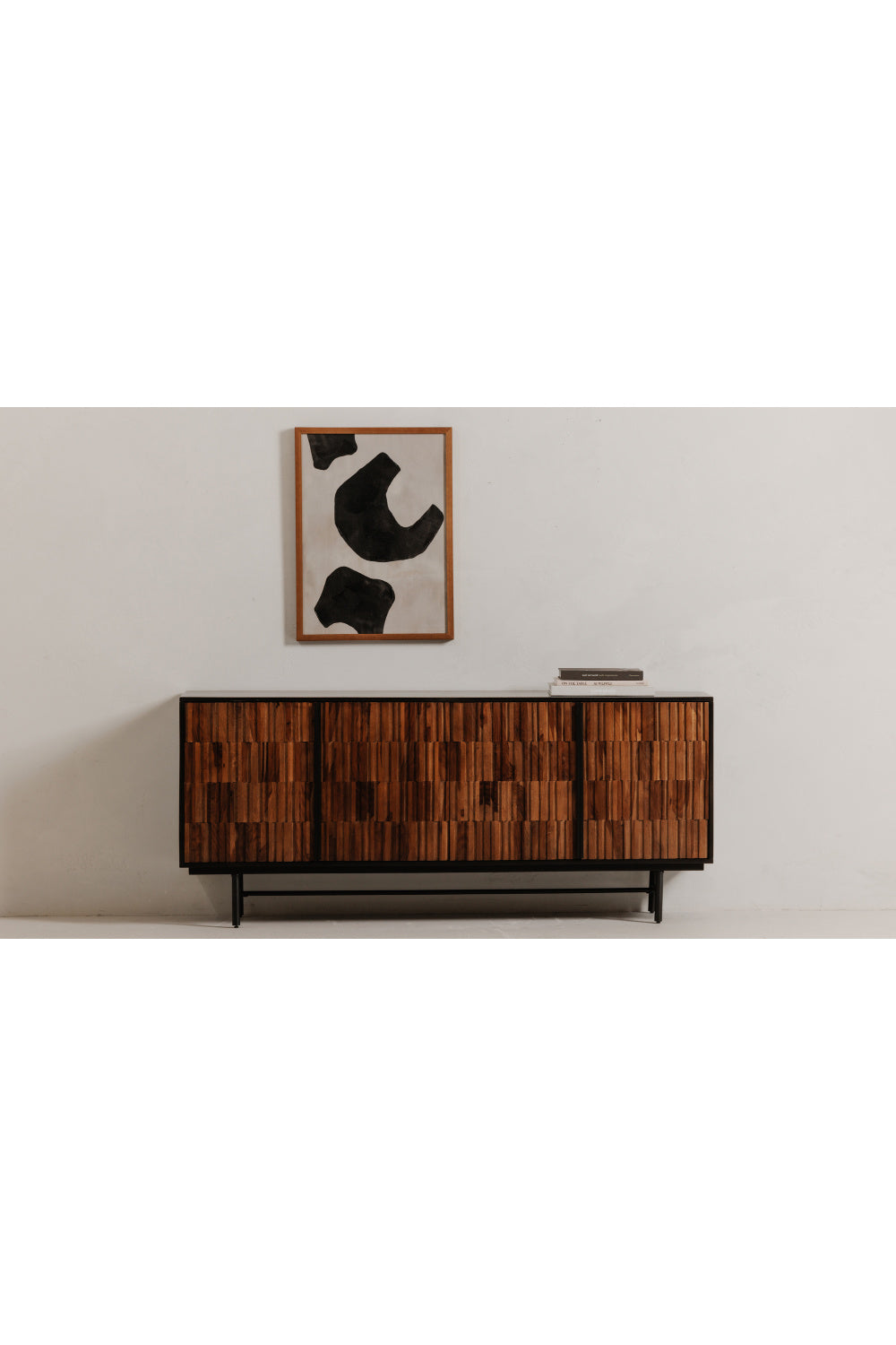 Modern European furniture - Reeded Wood 4-Door Sideboard - www.oroa.com