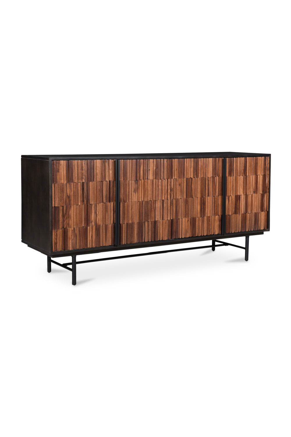 Modern European furniture - Reeded Wood 4-Door Sideboard - www.oroa.com