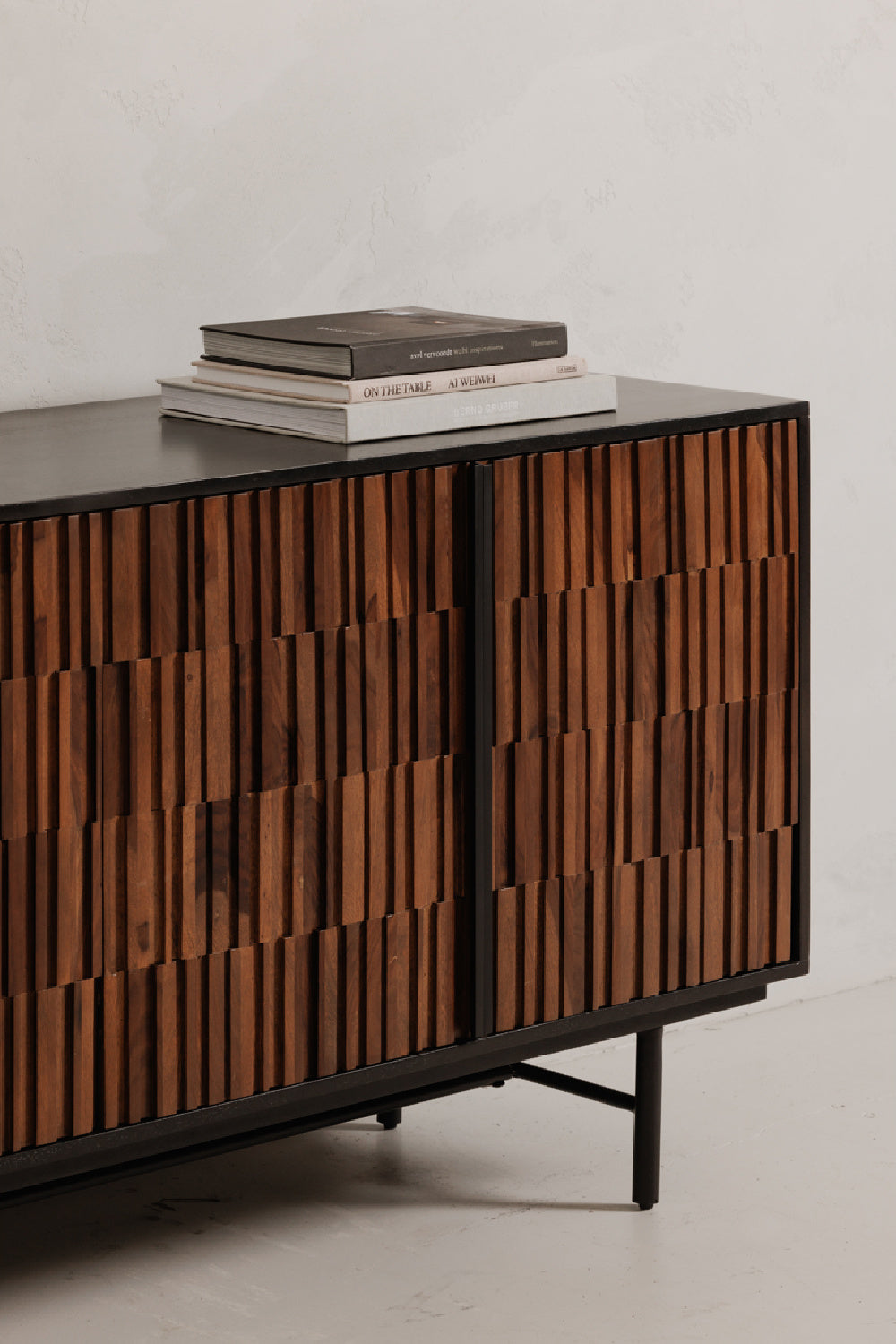Modern European furniture - Reeded Wood 4-Door Sideboard - www.oroa.com