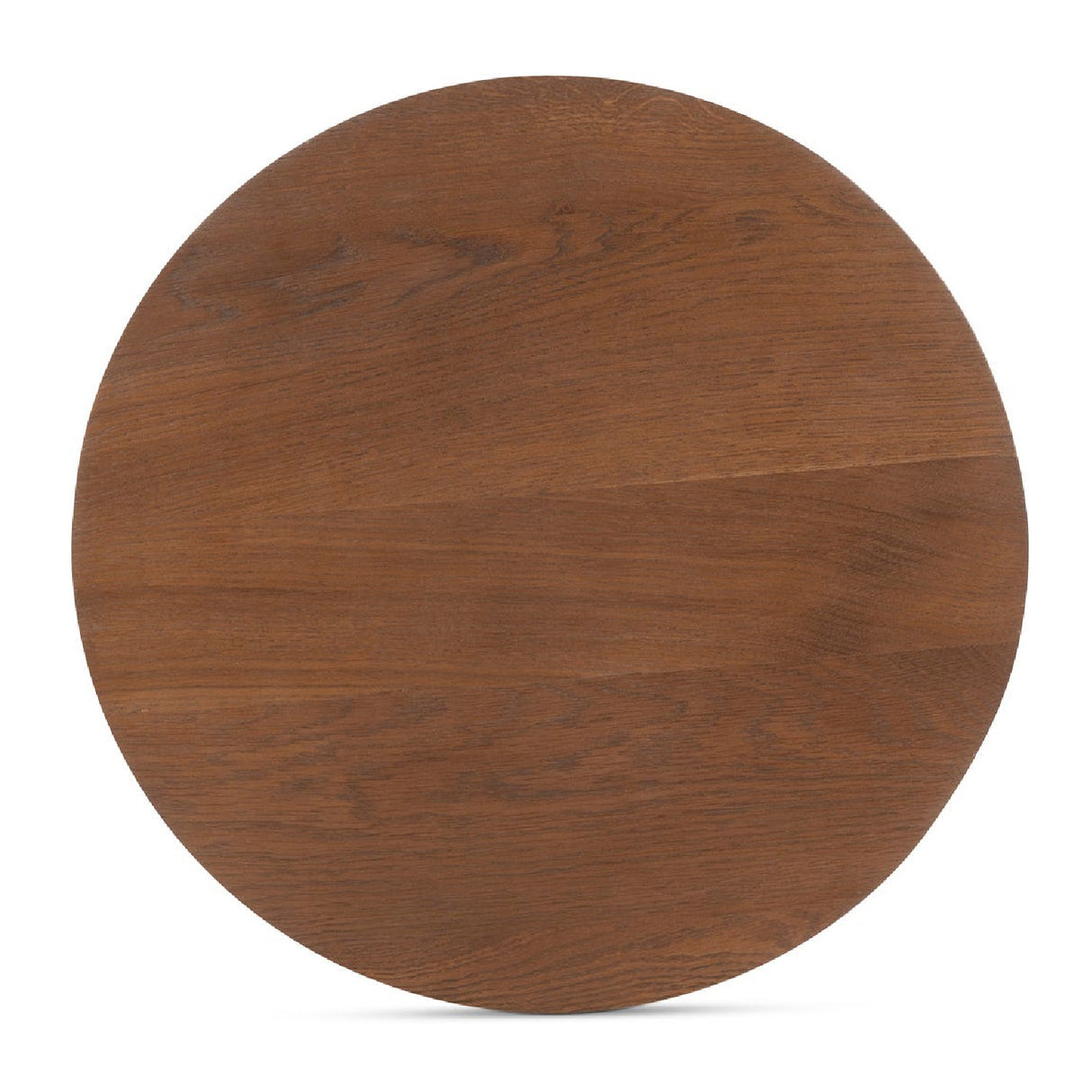 Modern European furniture - Brown Oak Round 2-Drawer Nightstand - www.oroa.com