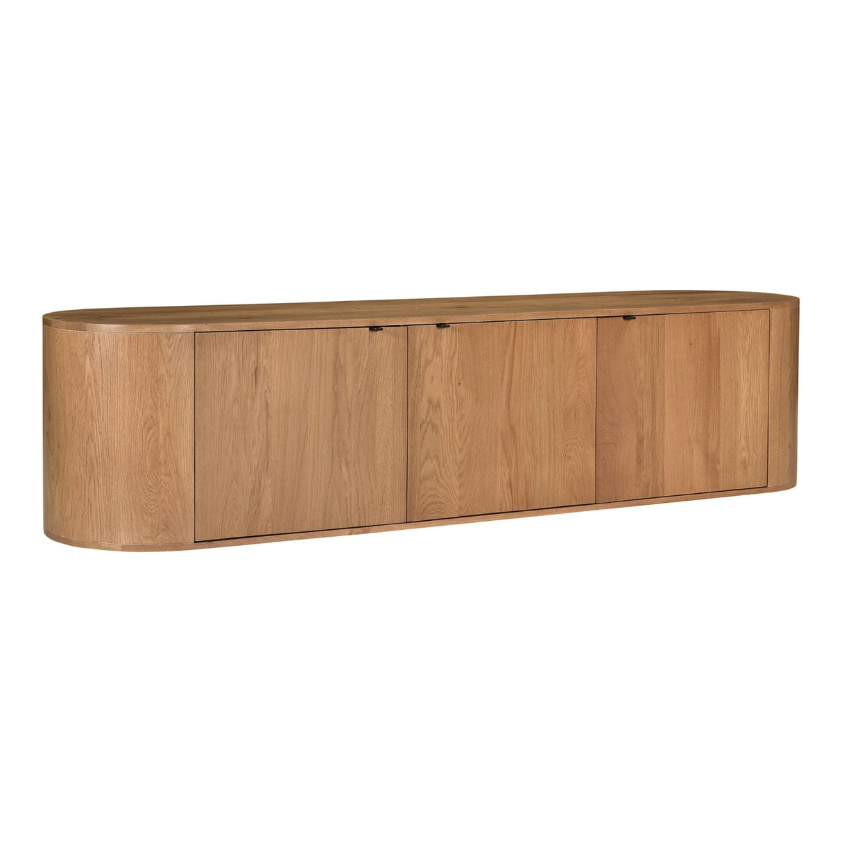 Modern European furniture - Natural Oak 3-Door Media Bench - www.oroa.com