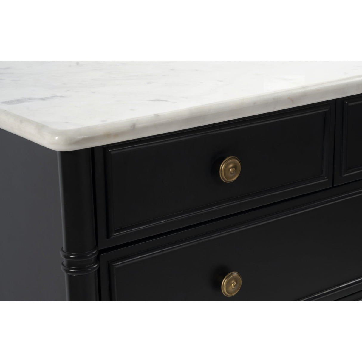 Modern European furniture - Black 5-Drawer Chest - www.oroa.com