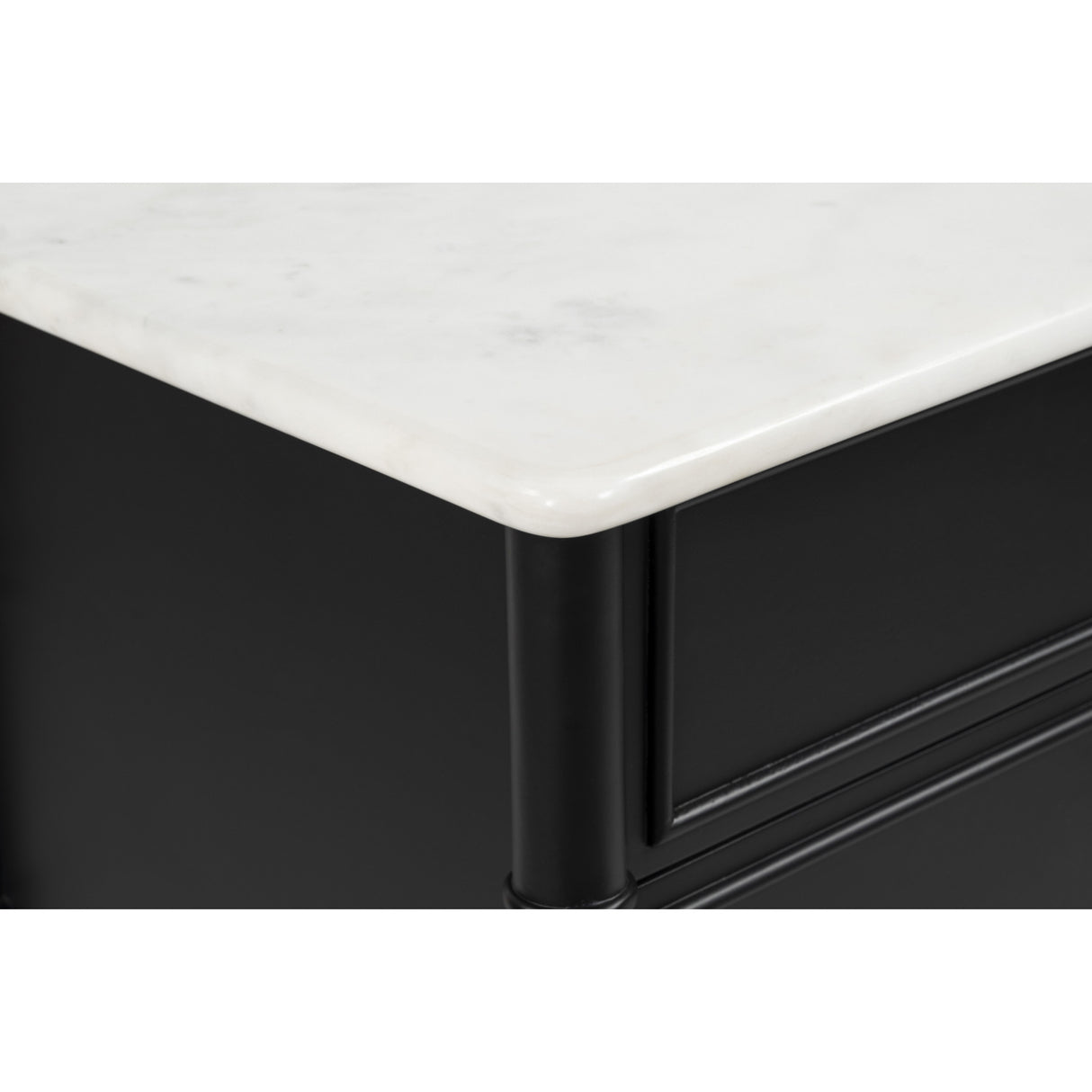 Modern European furniture - Black 3-Drawer Nightstand - www.oroa.com