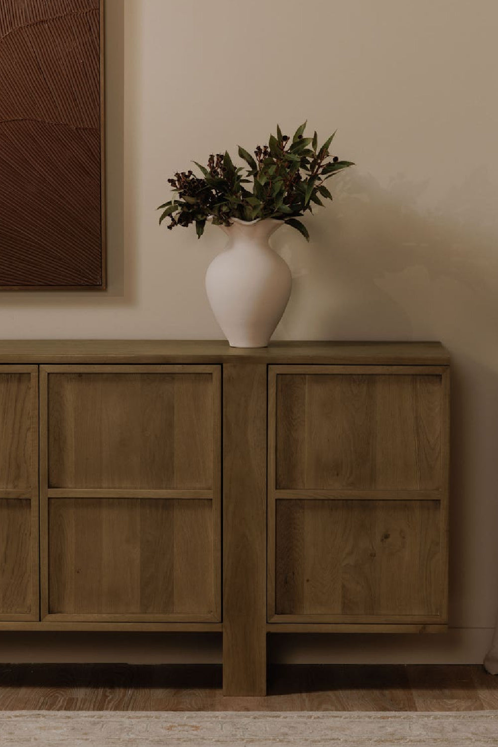 Modern European furniture - Japandi Oak 4-Door Sideboard - www.oroa.com