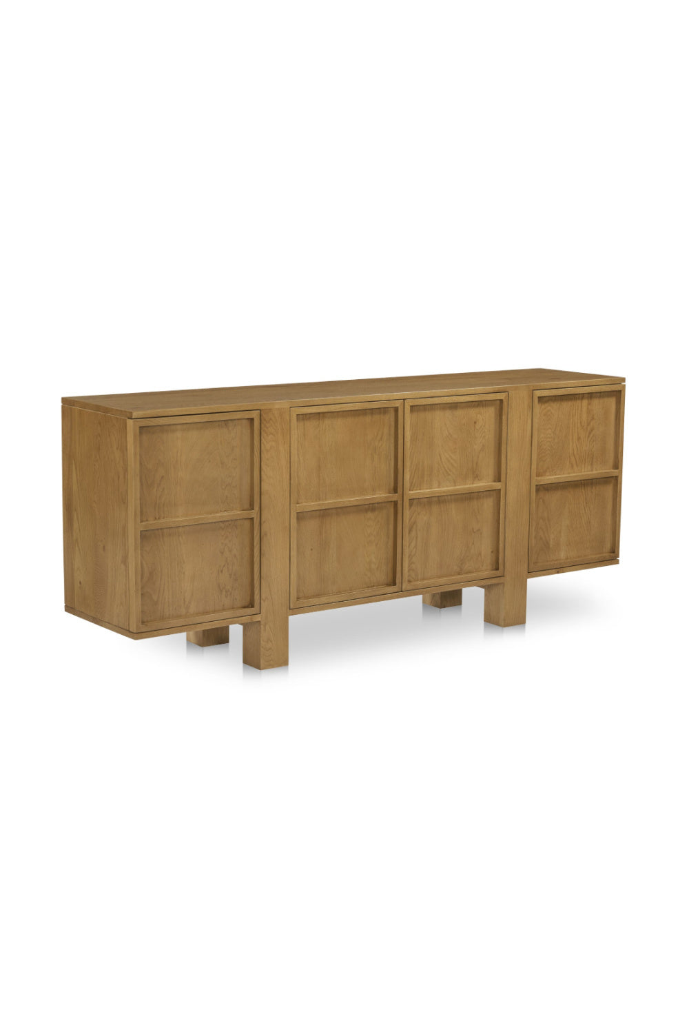 Modern European furniture - Japandi Oak 4-Door Sideboard - www.oroa.com