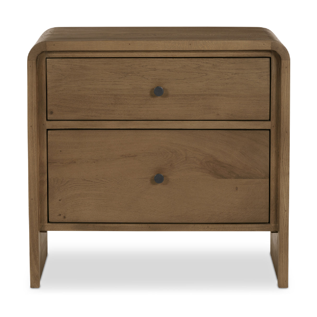 Modern European furniture - 2-Drawer Solid Oak Nightstand - www.oroa.com
