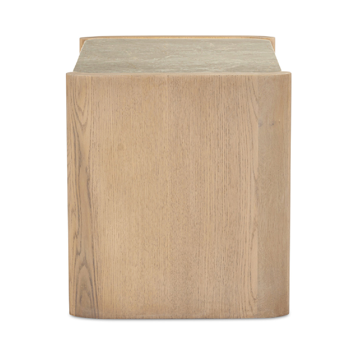 Modern European furniture - Marble Top Oak Nightstand - www.oroa.com