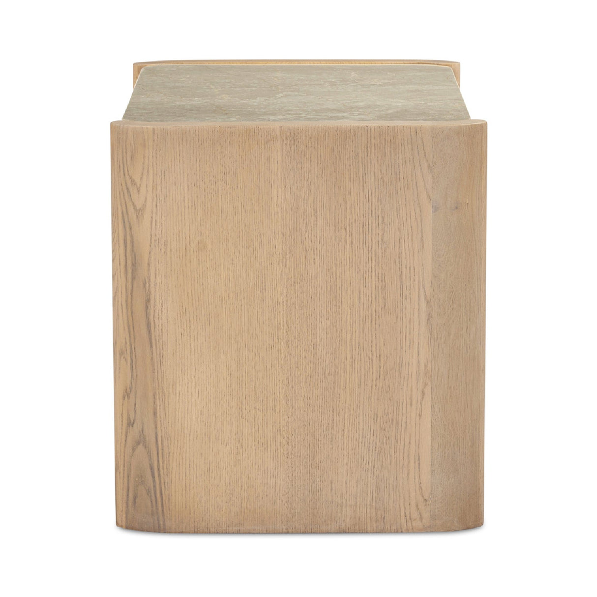 Modern European furniture - Marble Top Oak Nightstand - www.oroa.com