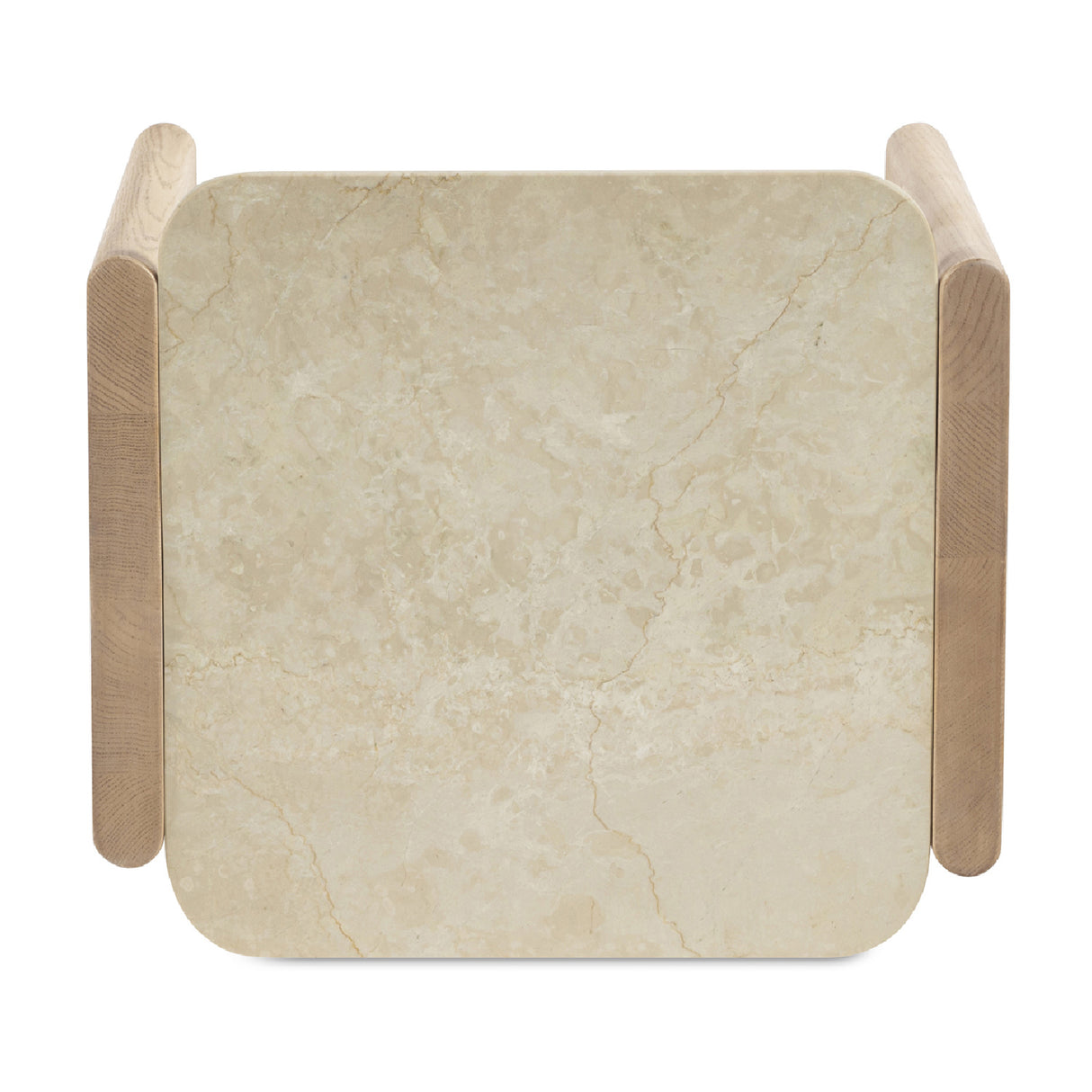 Modern European furniture - Oak-Framed Marble Side Table - www.oroa.com