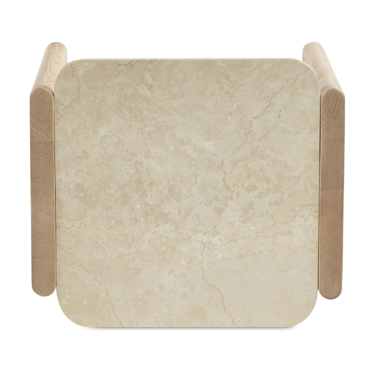 Modern European furniture - Oak-Framed Marble Side Table - www.oroa.com
