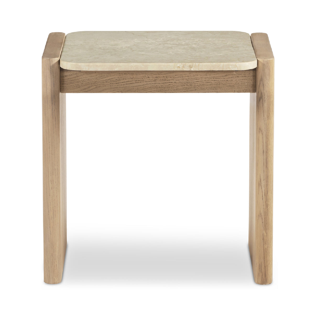 Modern European furniture - Oak-Framed Marble Side Table - www.oroa.com