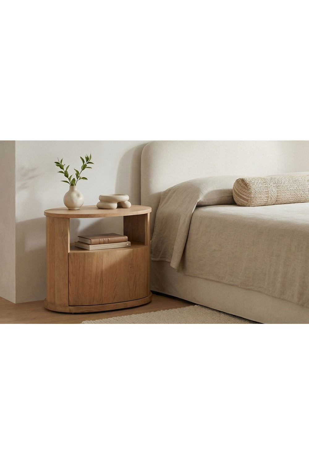 Modern European furniture - Oak 1-Drawer Nightstand - www.oroa.com