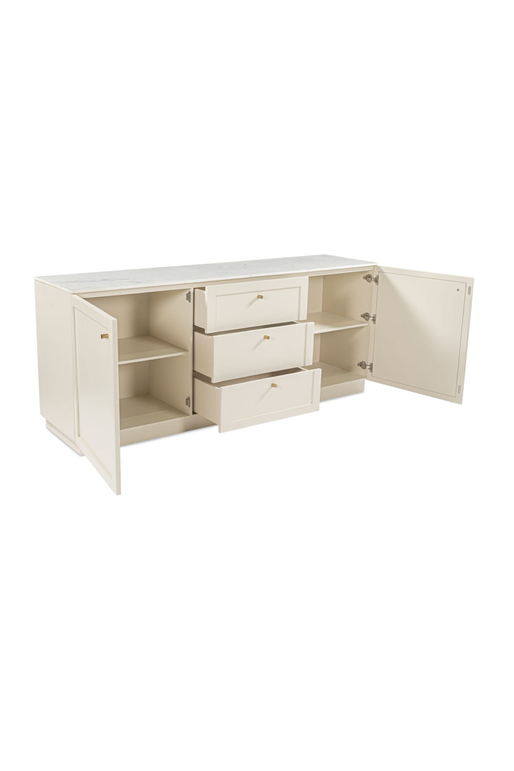 Modern European furniture - Marble Top Wooden Sideboard - www.oroa.com