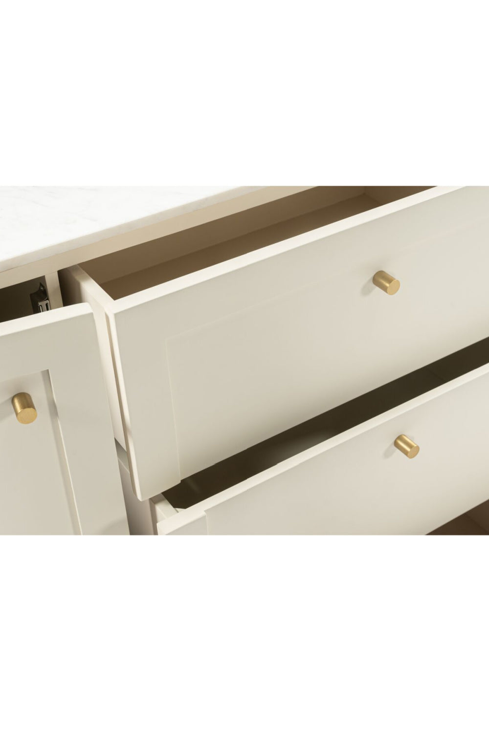 Modern European furniture - Marble Top Wooden Sideboard - www.oroa.com