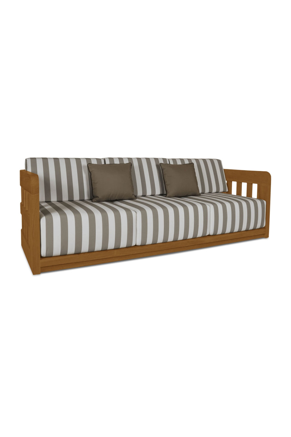 Modern European furniture - Stripe Cushioned Outdoor Sofa - www.oroa.com