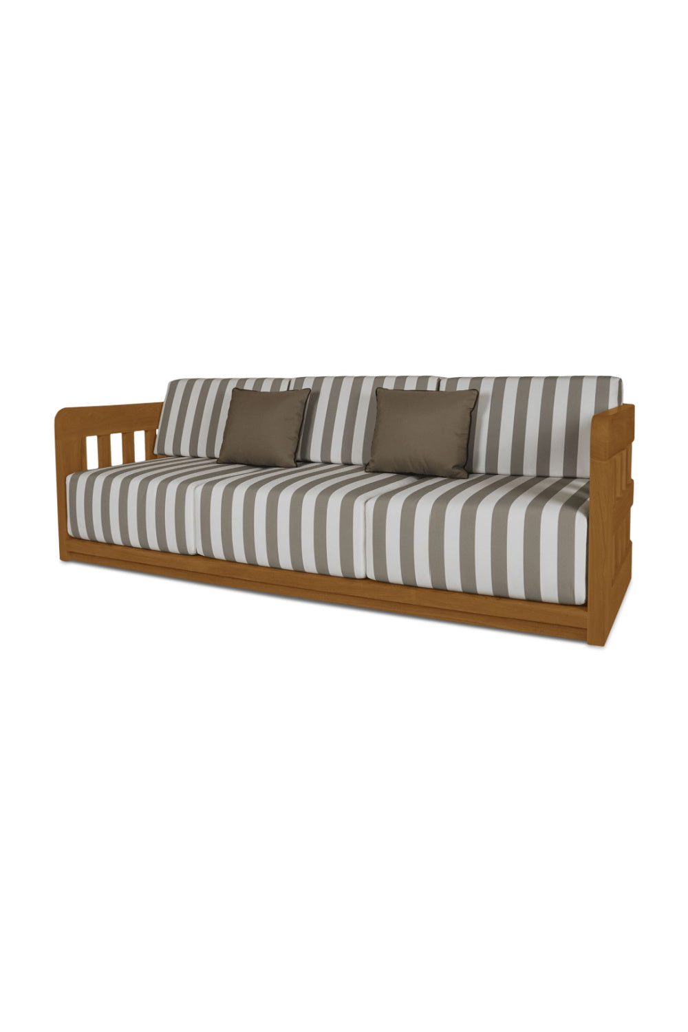 Modern European furniture - Stripe Cushioned Outdoor Sofa - www.oroa.com