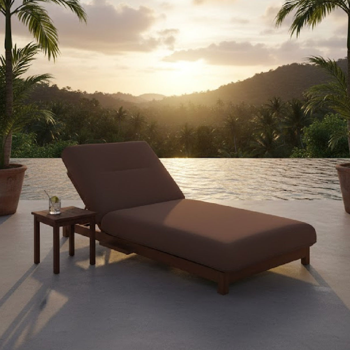 Modern European furniture - Adjustable Outdoor Lounge Chair - www.oroa.com
