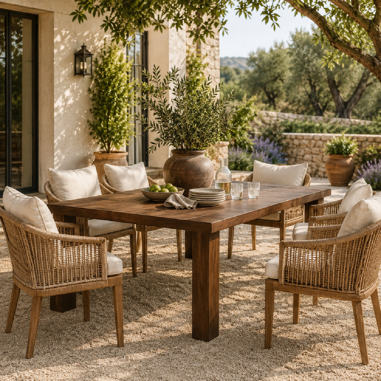 Modern European furniture - Solid Teak Outdoor Dining Table - www.oroa.com | Oroa.com