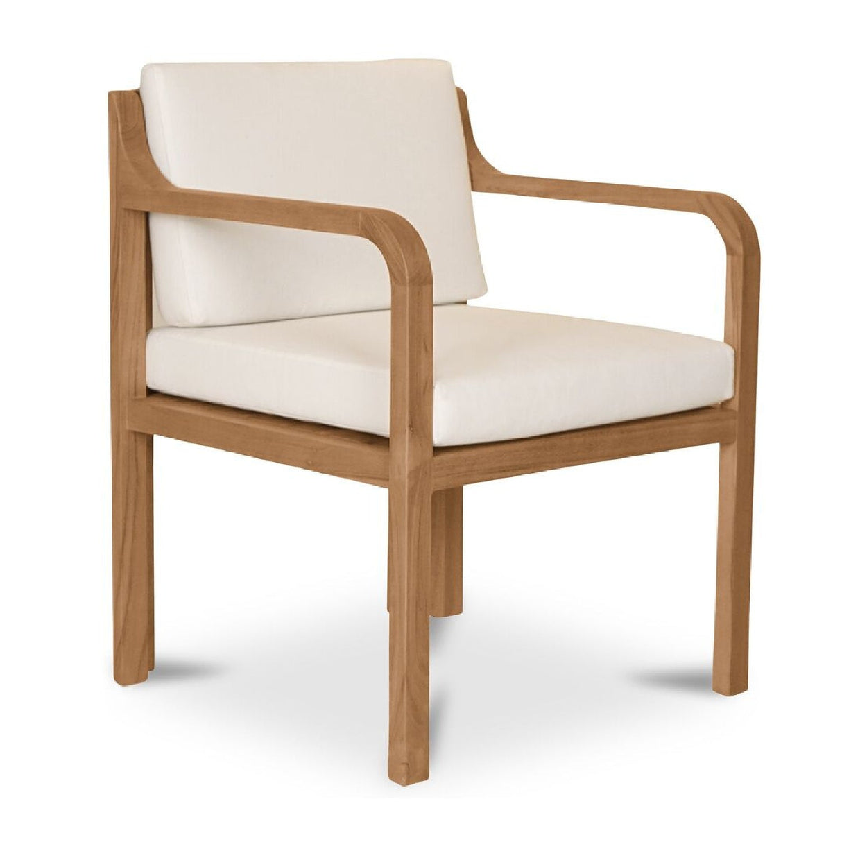 Modern European furniture - White Padded Outdoor Dining Chair - www.oroa.com