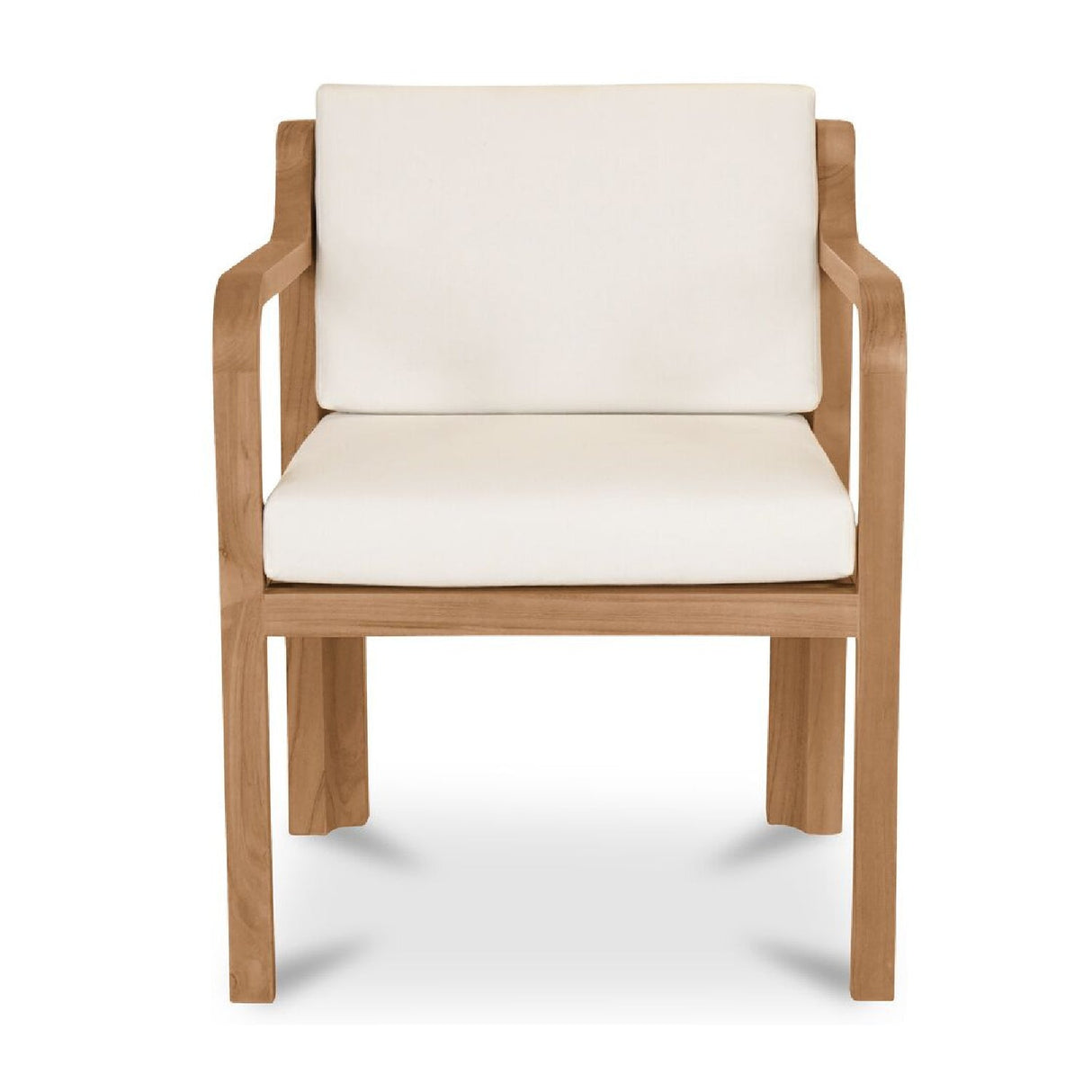 Modern European furniture - White Padded Outdoor Dining Chair - www.oroa.com