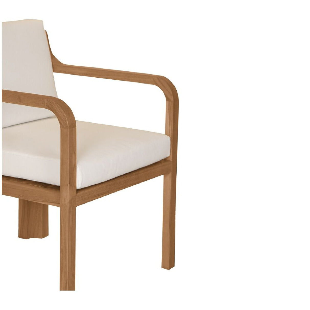 Modern European furniture - White Padded Outdoor Dining Chair - www.oroa.com