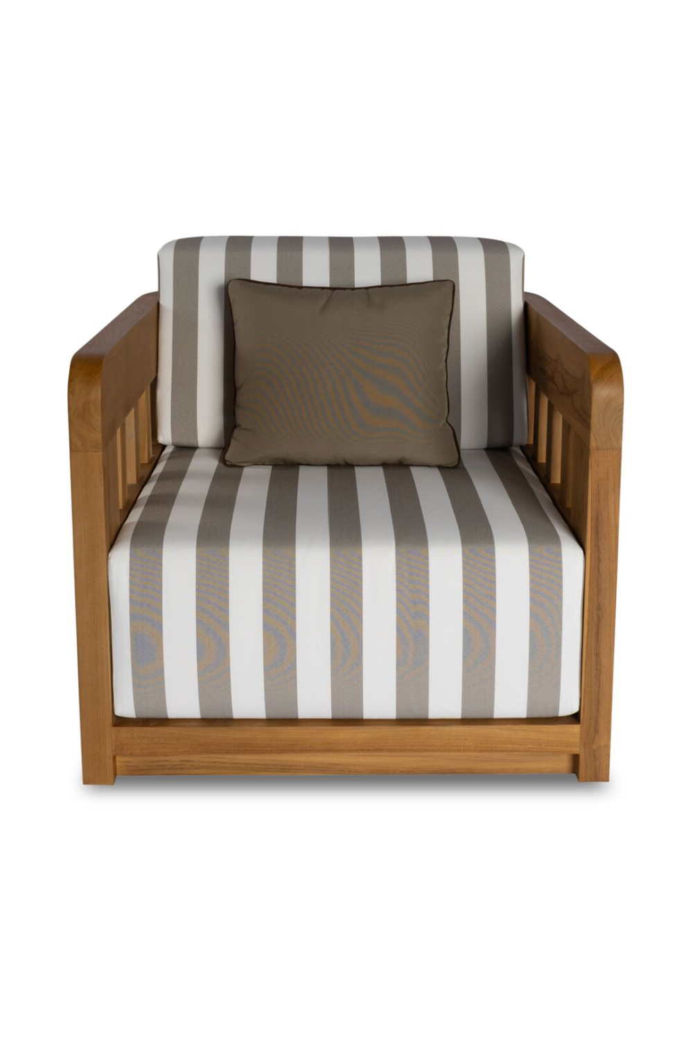 Modern European furniture - Brown Stripe Outdoor Accent Chair - www.oroa.com