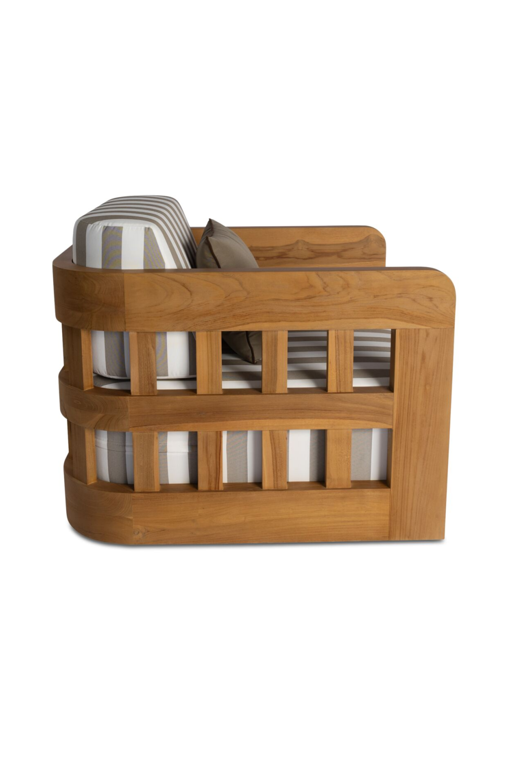 Modern European furniture - Brown Stripe Outdoor Accent Chair - www.oroa.com