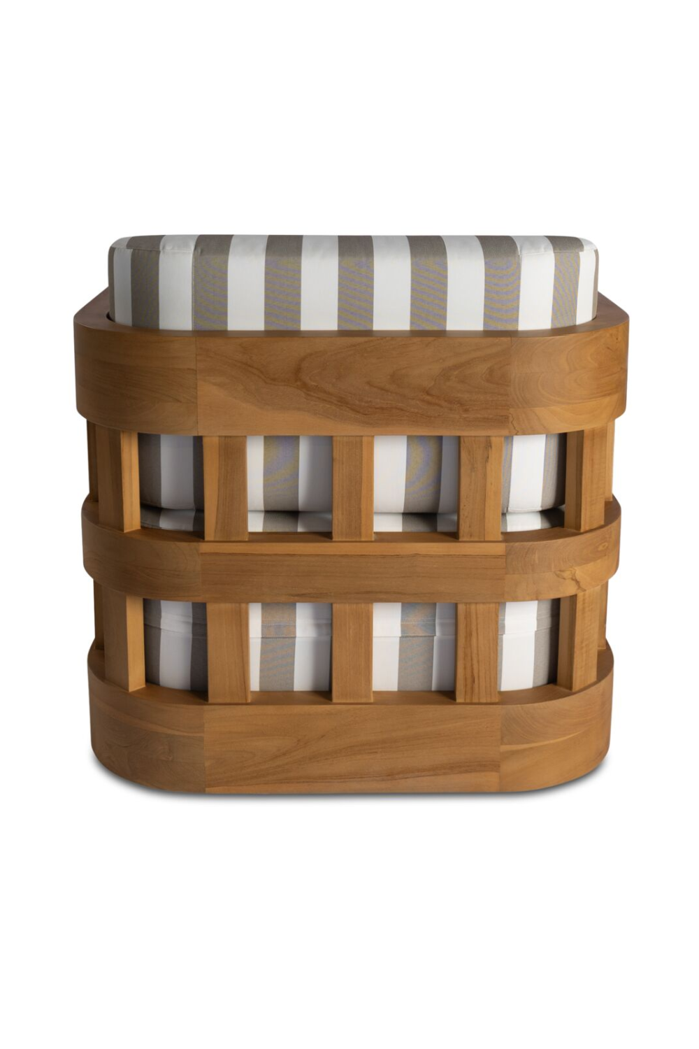 Modern European furniture - Brown Stripe Outdoor Accent Chair - www.oroa.com
