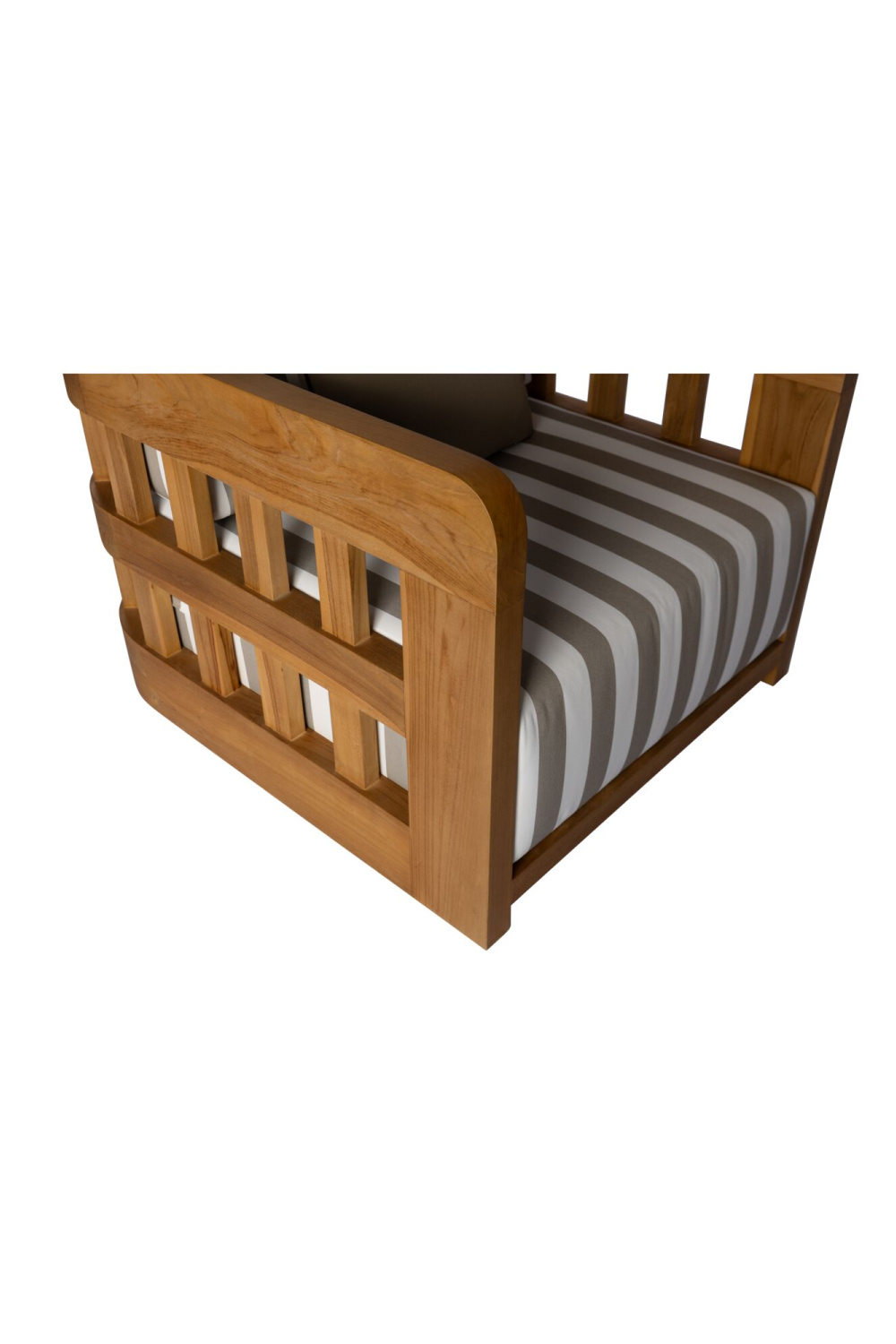 Modern European furniture - Brown Stripe Outdoor Accent Chair - www.oroa.com