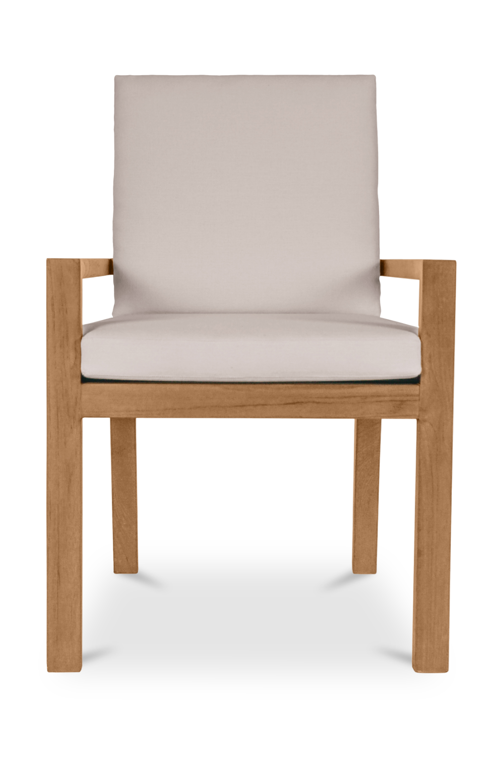 Modern European furniture - White Cushioned Outdoor Dining Chair - www.oroa.com