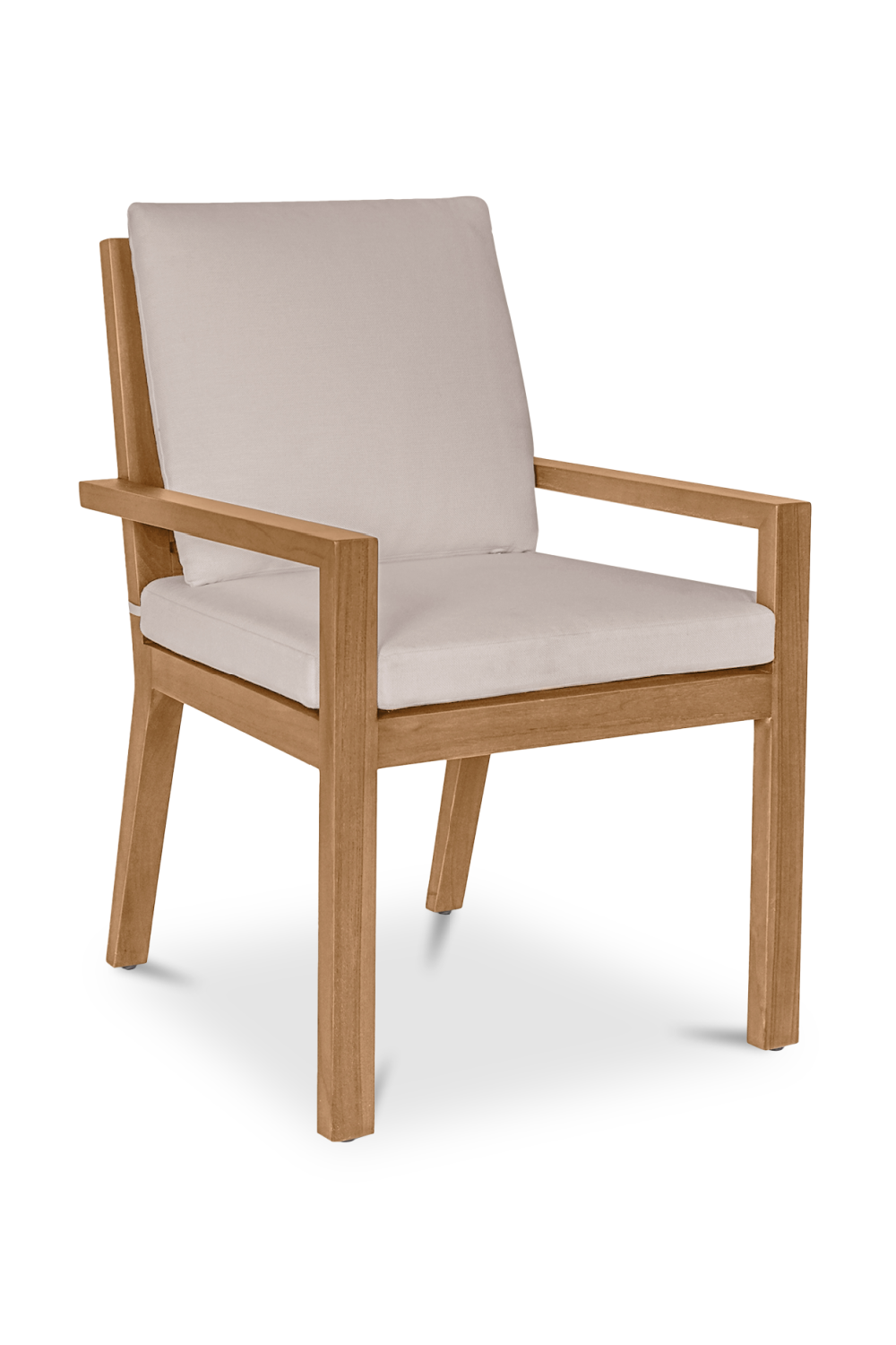 Modern European furniture - White Cushioned Outdoor Dining Chair - www.oroa.com