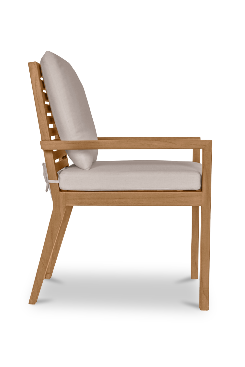 Modern European furniture - White Cushioned Outdoor Dining Chair - www.oroa.com
