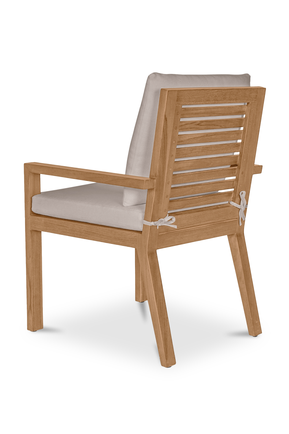 Modern European furniture - White Cushioned Outdoor Dining Chair - www.oroa.com